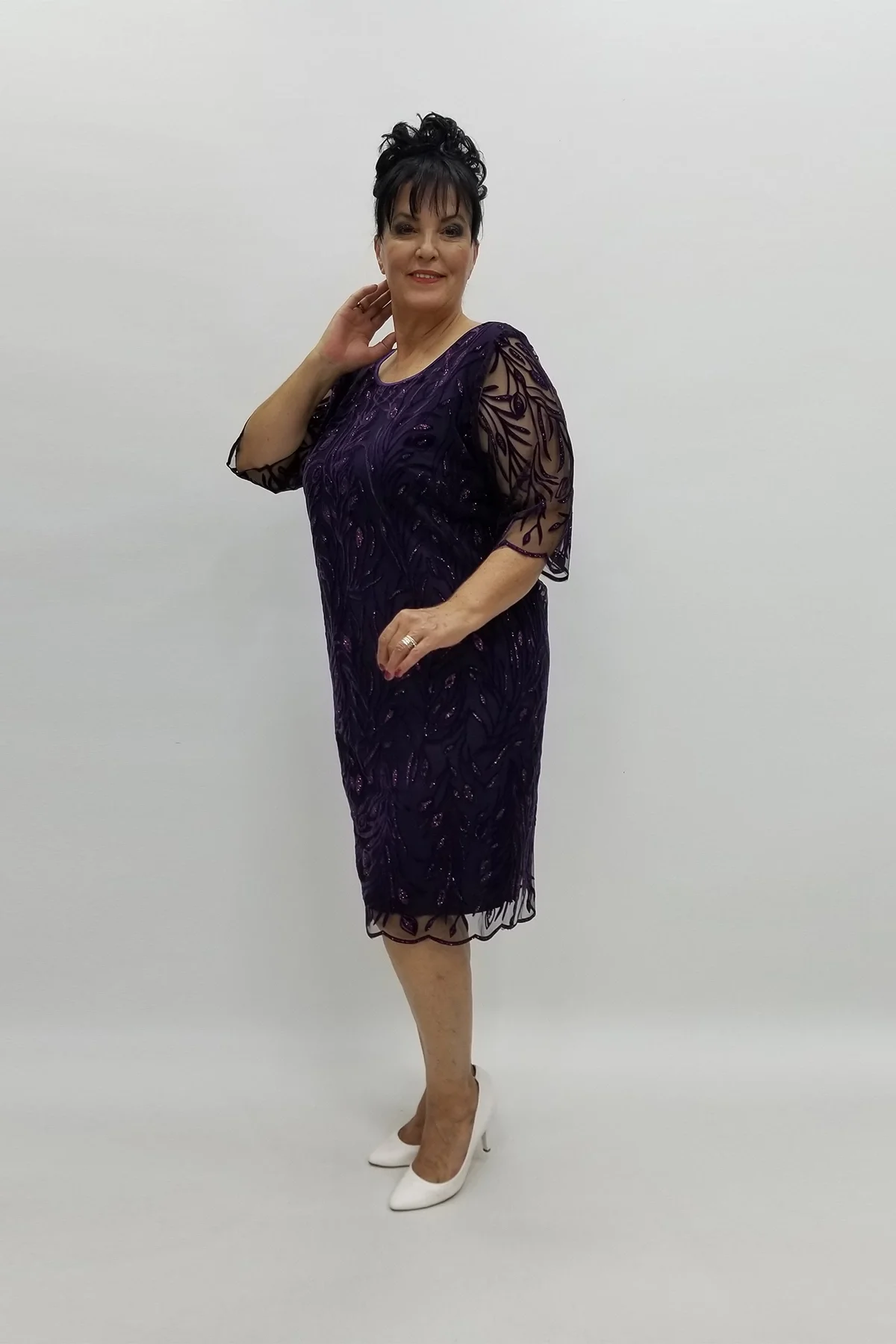 Miraggio Büyük Beden Abiye Elbise 97877 MÜRDÜM