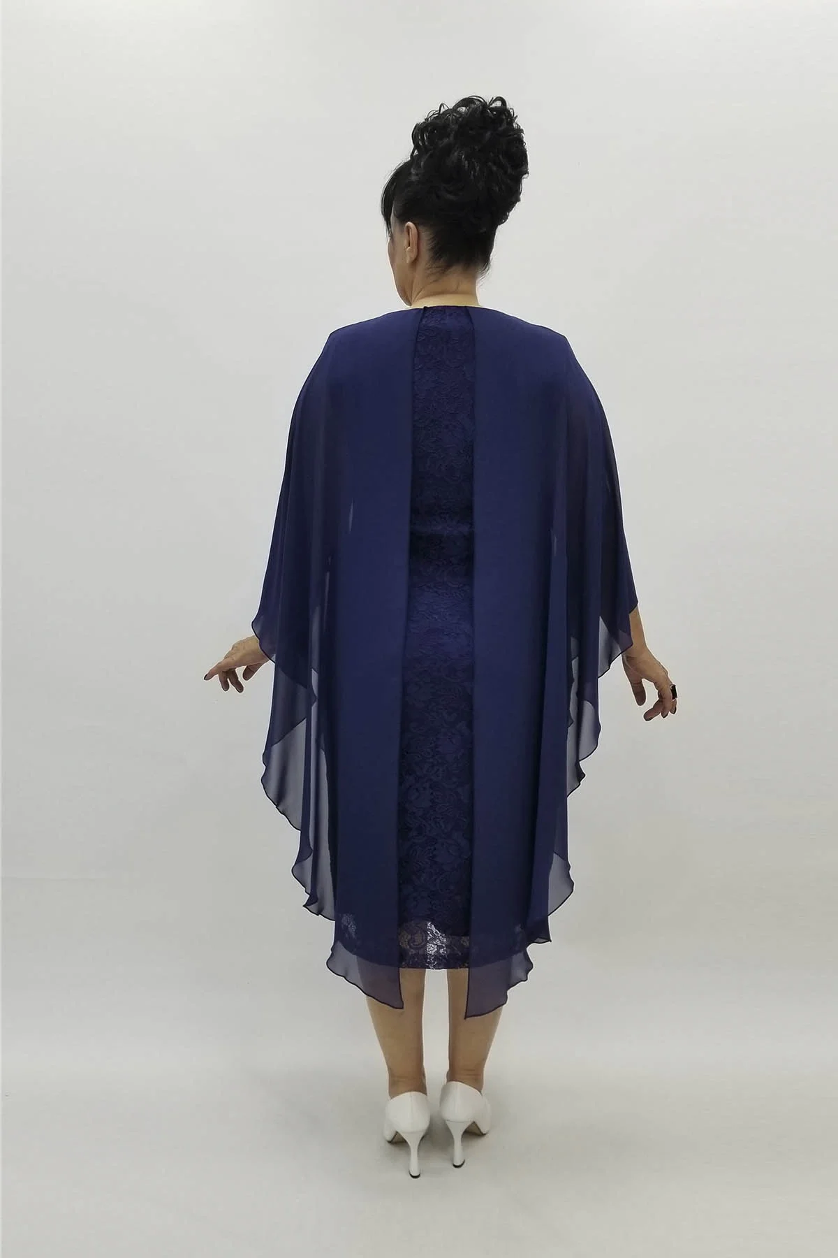 Miraggio Büyük Beden Abiye Elbise 98270 LACİVERT