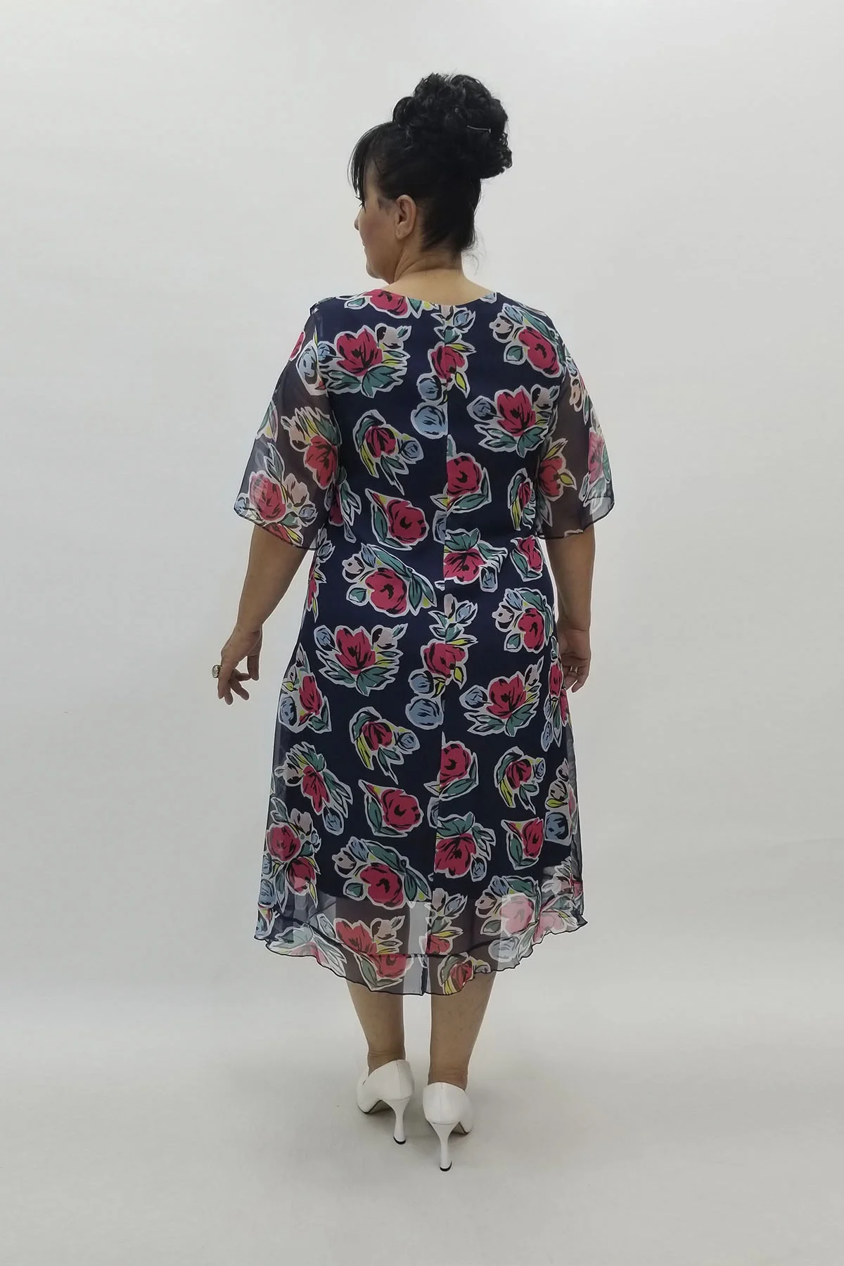 Miraggio Büyük Beden Abiye Elbise 98507 LACİVERT