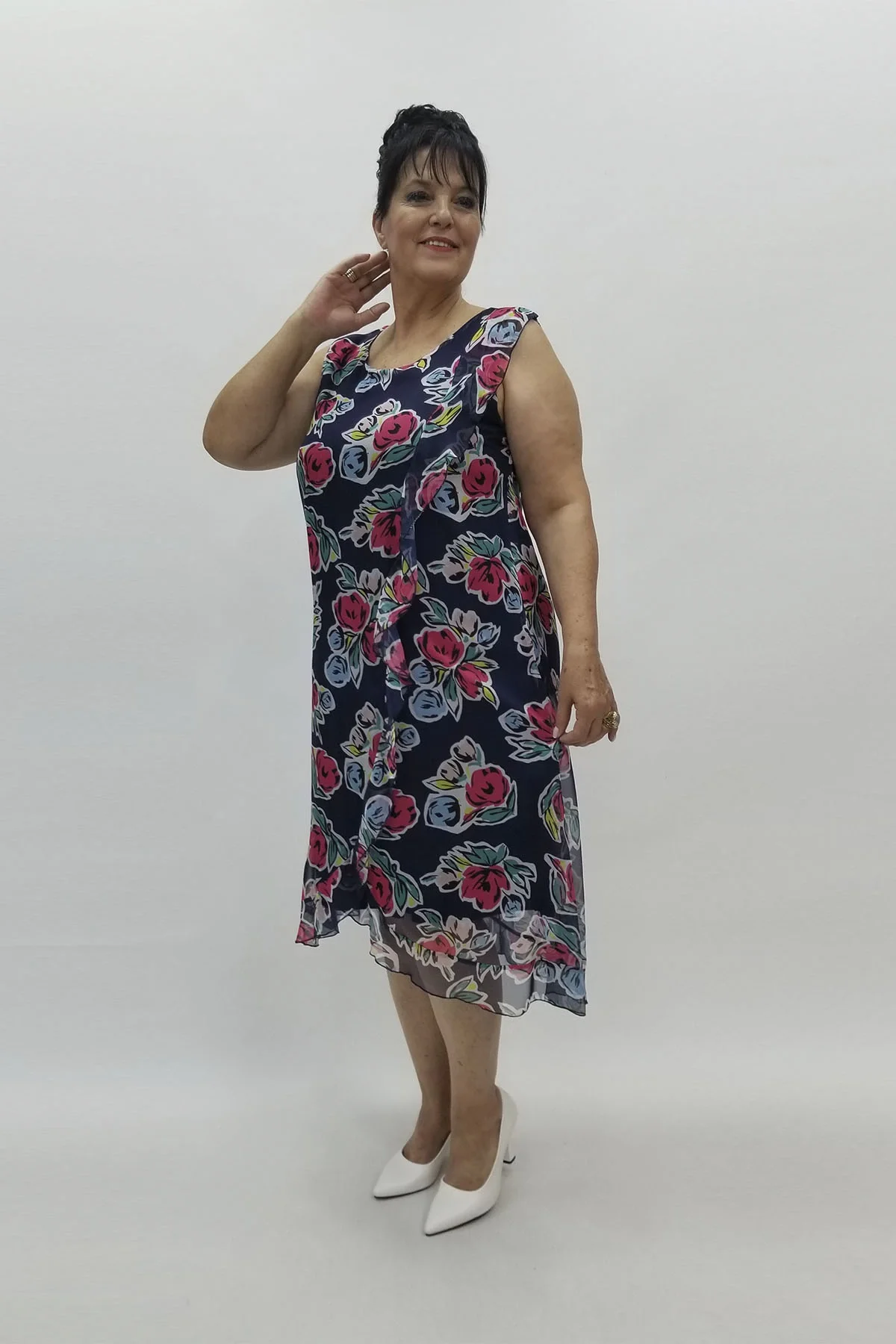 Miraggio Büyük Beden Abiye Elbise 98507 LACİVERT