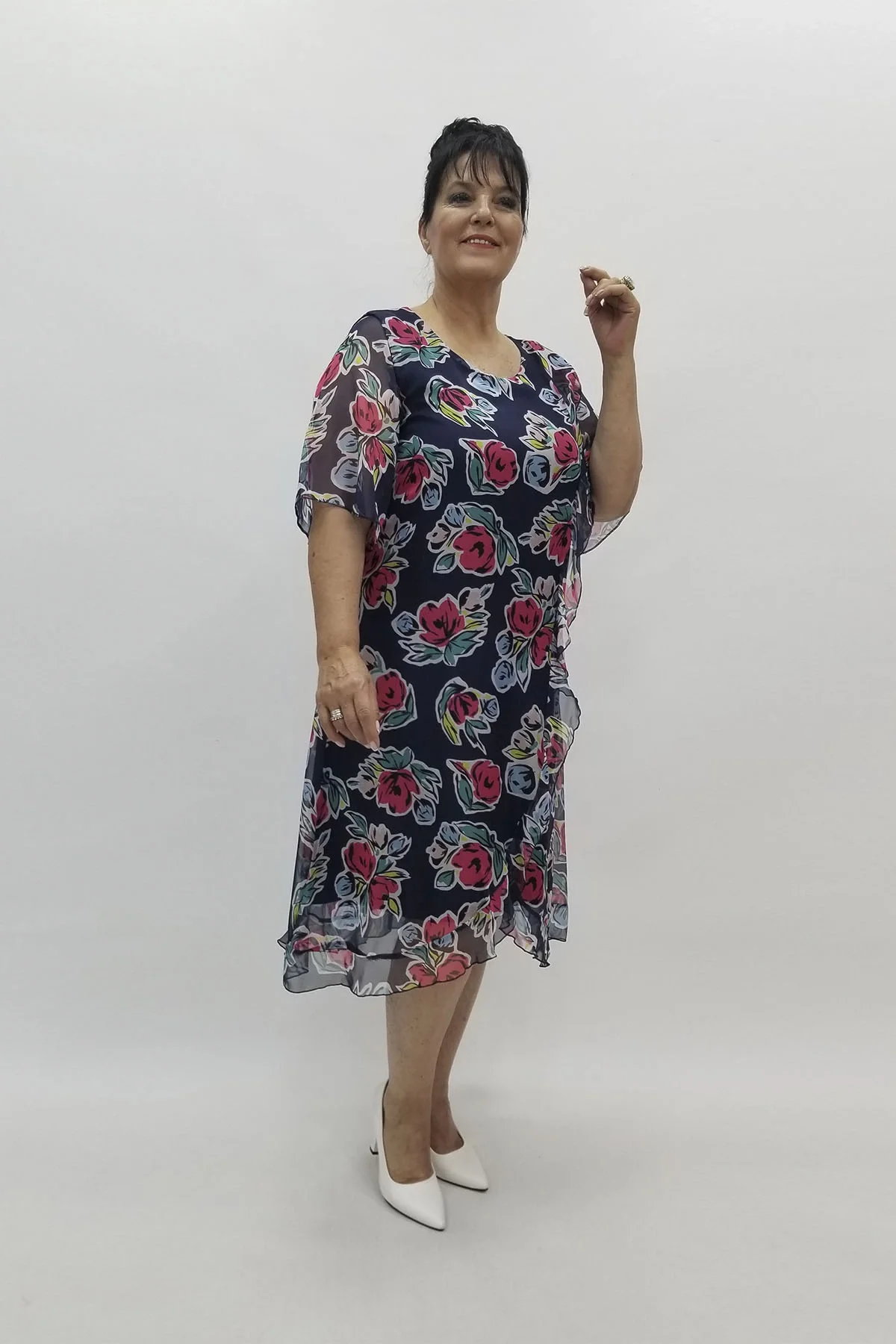 Miraggio Büyük Beden Abiye Elbise 98507 LACİVERT