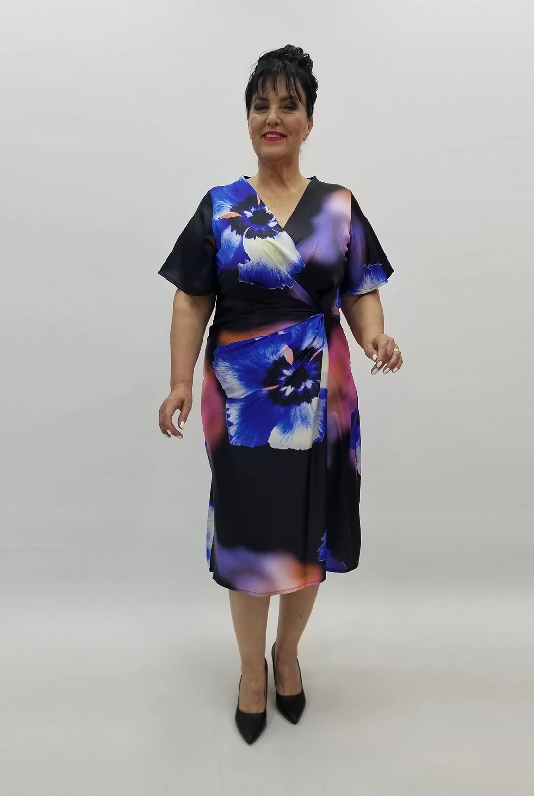 Miraggio Büyük Beden Abiye Elbise 98599 SİYAH/SAKS