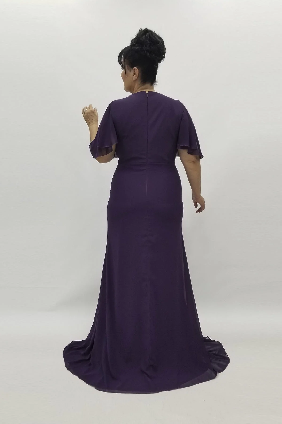 Miraggio Büyük Beden Abiye Elbise 98790 MÜRDÜM