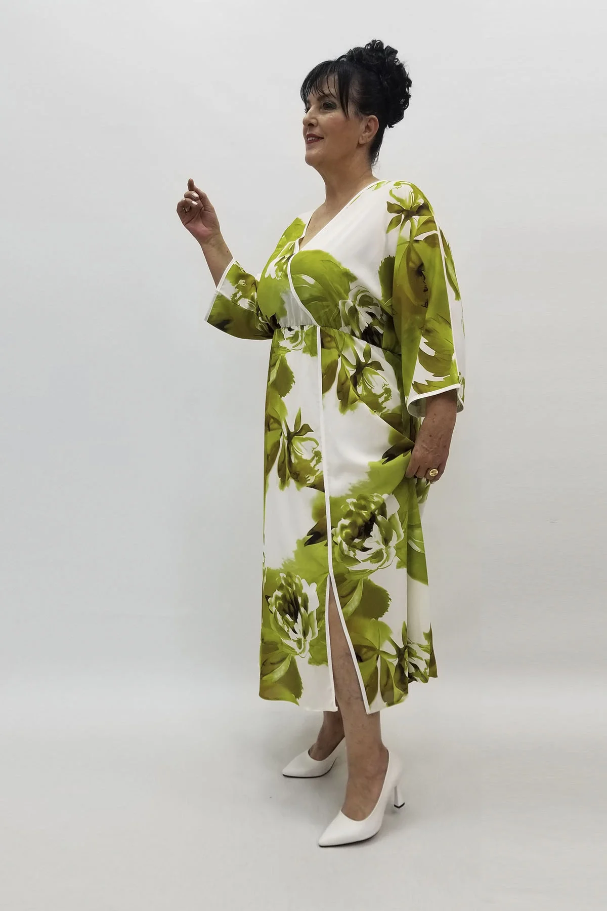 Miraggio Büyük Beden Abiye Elbise 98800 YAĞ YEŞİLİ