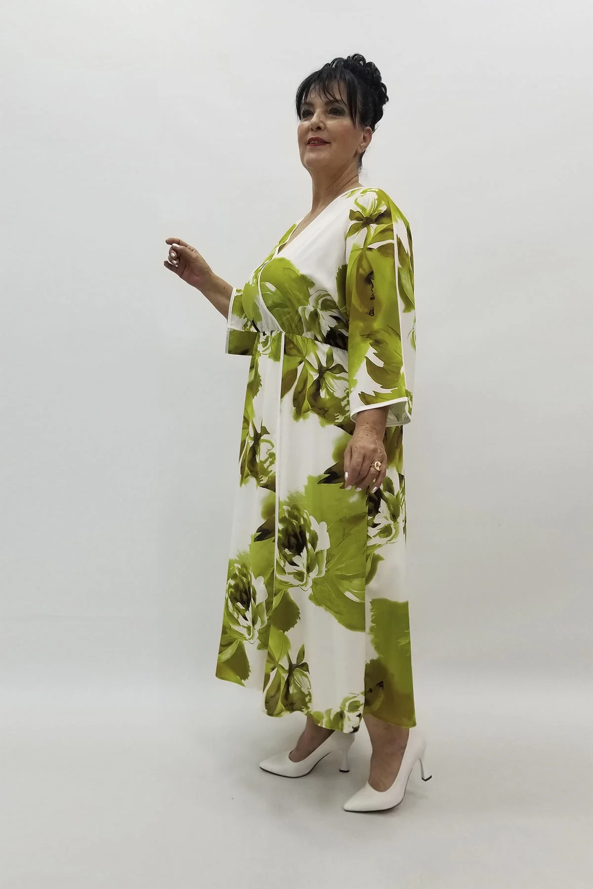 Miraggio Büyük Beden Abiye Elbise 98800 YAĞ YEŞİLİ