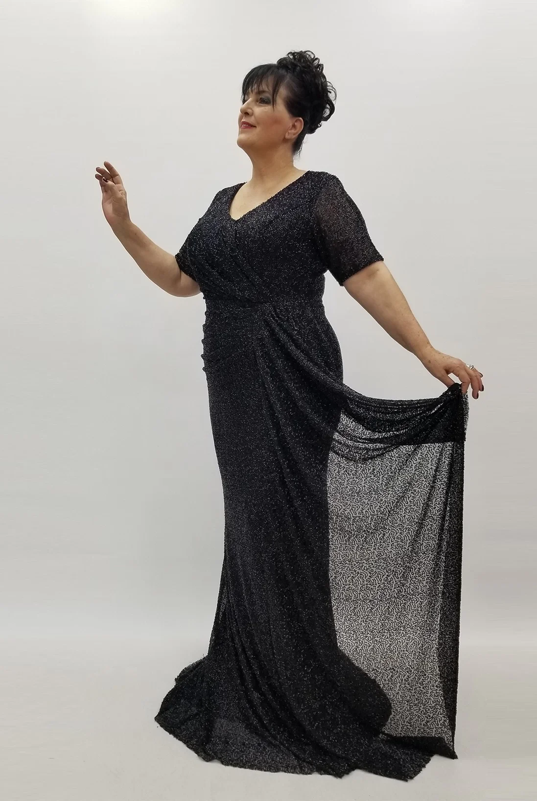 Miraggio Büyük Beden Abiye Elbise 99700 SİYAH