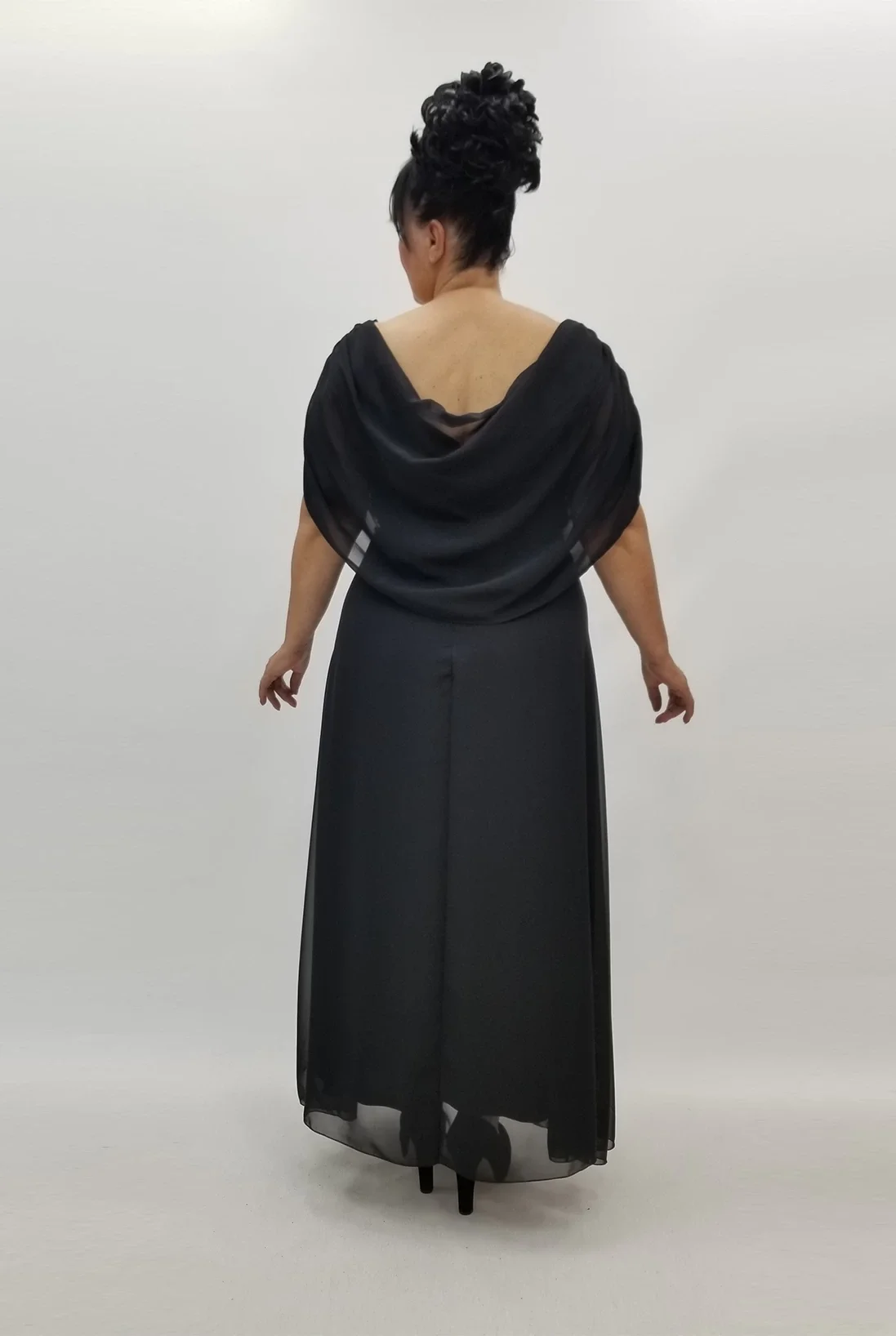 Miraggio Büyük Beden Abiye Elbise 99841 SİYAH