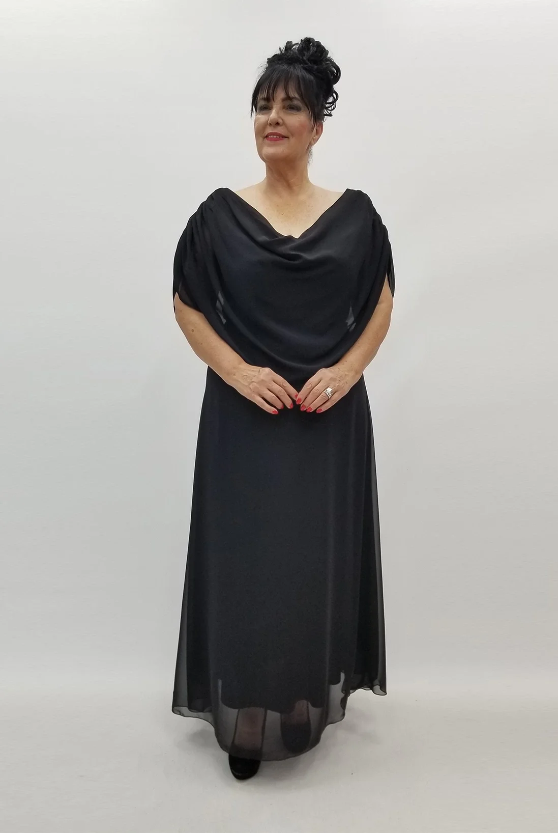 Miraggio Büyük Beden Abiye Elbise 99841 SİYAH