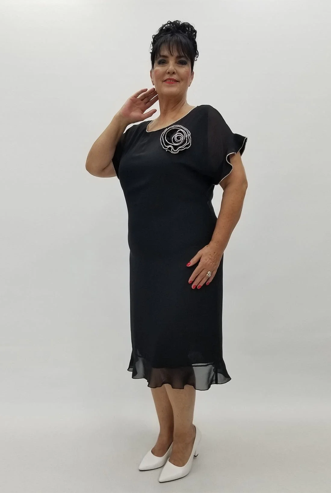 Miraggio Büyük Beden Abiye Elbise 99940 SİYAH