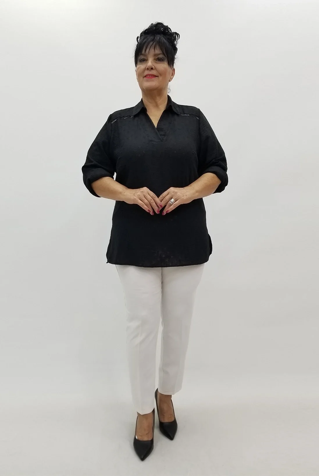 Miraggio Büyük Beden Bluz 4027 SİYAH