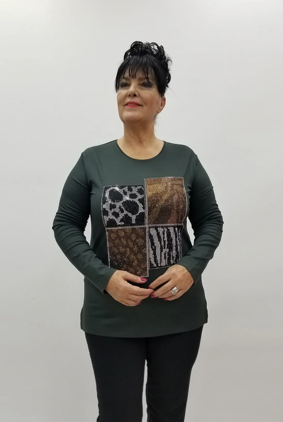 Miraggio Büyük Beden Bluz 4047 HAKİ