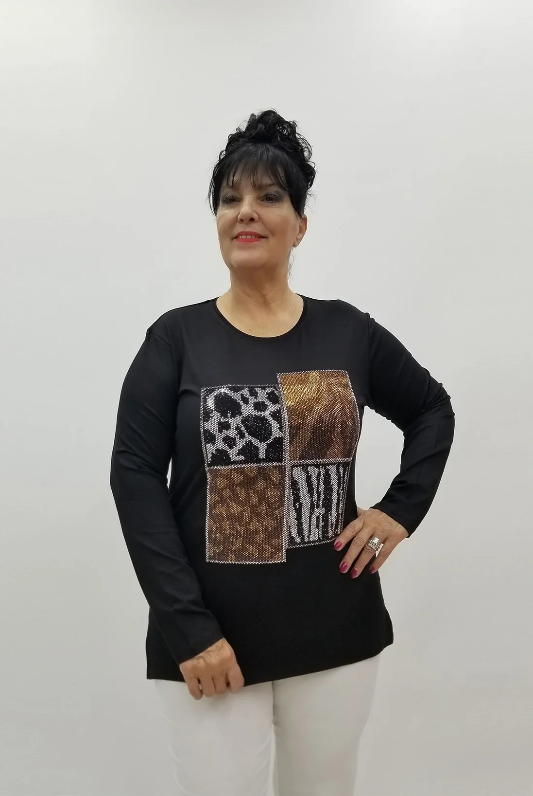 Miraggio Büyük Beden Bluz 4047 SİYAH