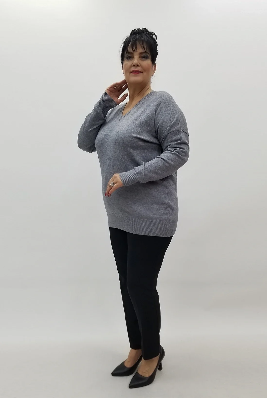 Miraggio Büyük Beden Bluz 4075 GRİ