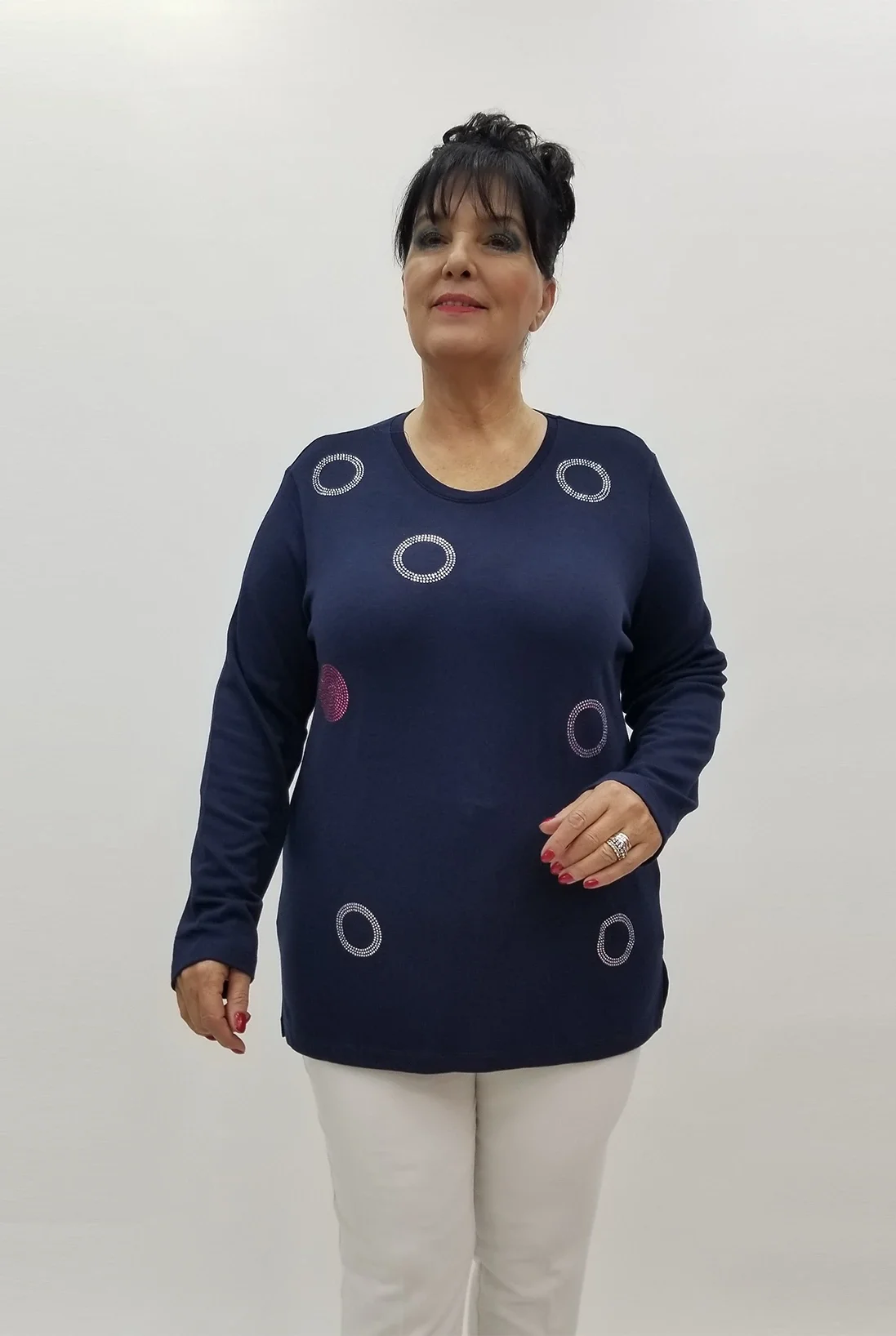 Miraggio Büyük Beden Bluz 4079 LACİVERT