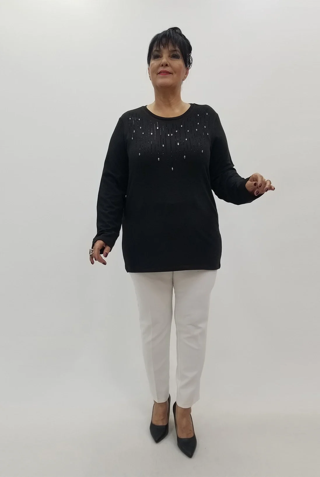 Miraggio Büyük Beden Bluz 4084 SİYAH