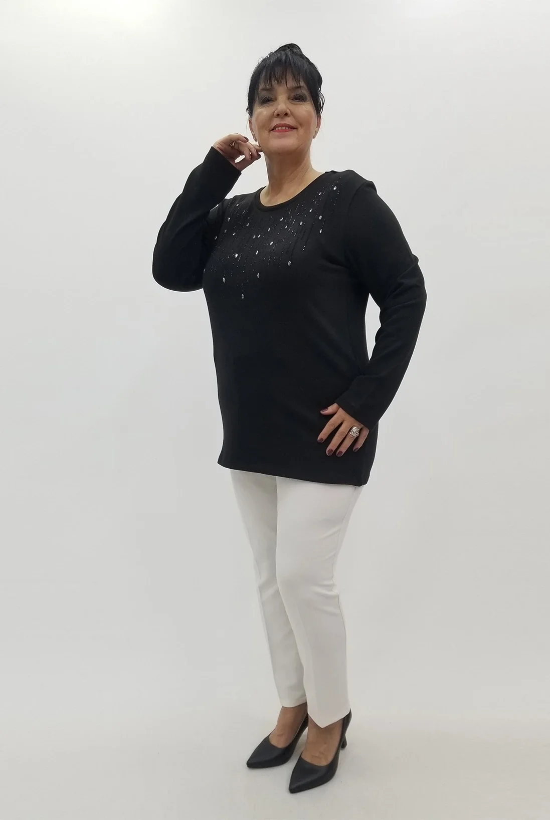 Miraggio Büyük Beden Bluz 4084 SİYAH