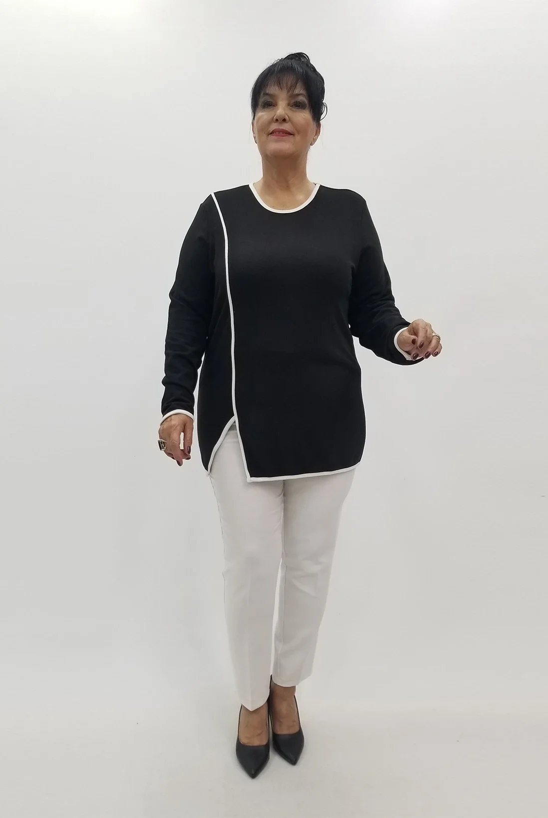 Miraggio Büyük Beden Bluz 4088 SİYAH