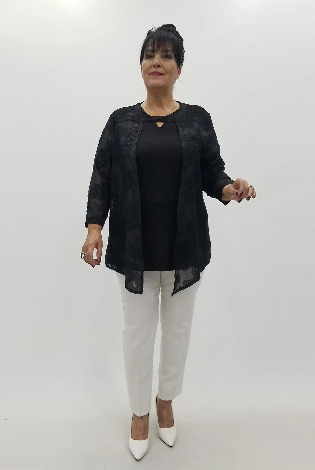 Miraggio Büyük Beden Bluz 4089 SİYAH