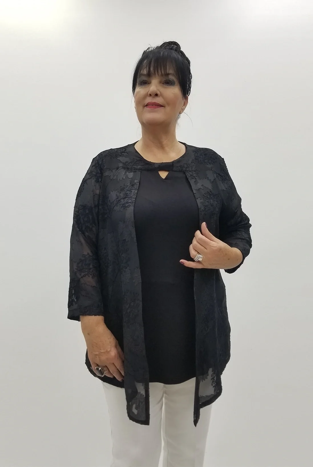 Miraggio Büyük Beden Bluz 4089 SİYAH