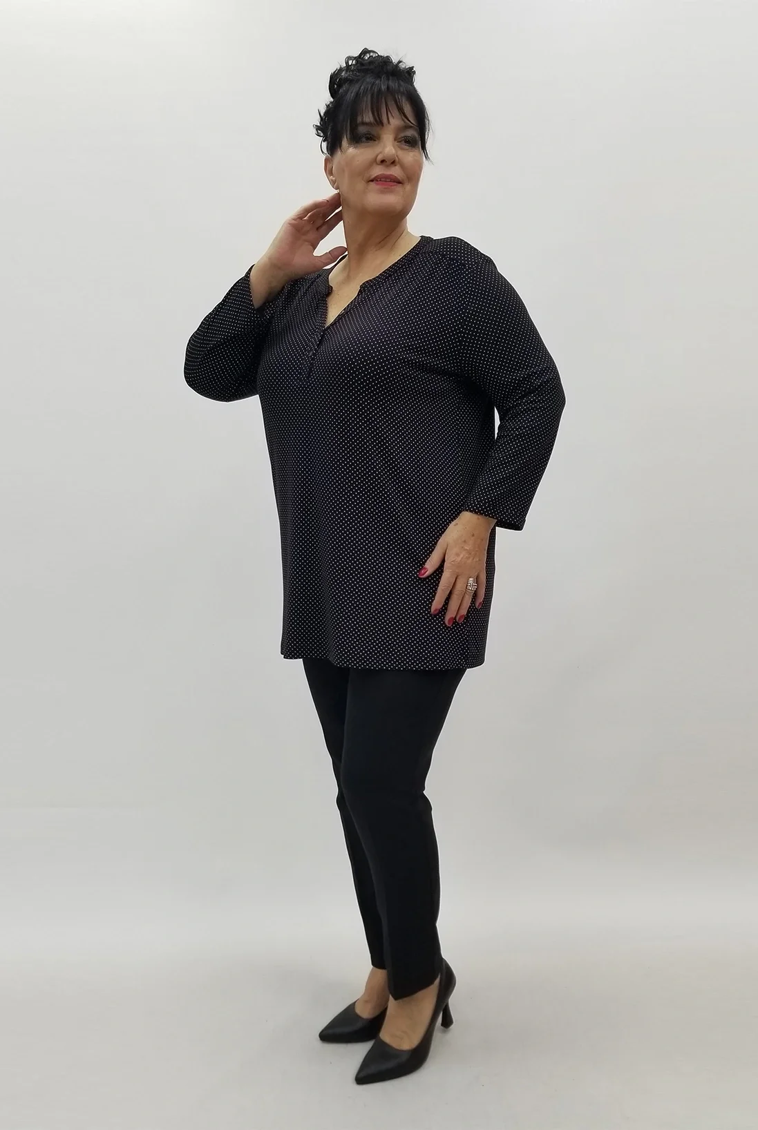 Miraggio Büyük Beden Bluz 4114 SİYAH