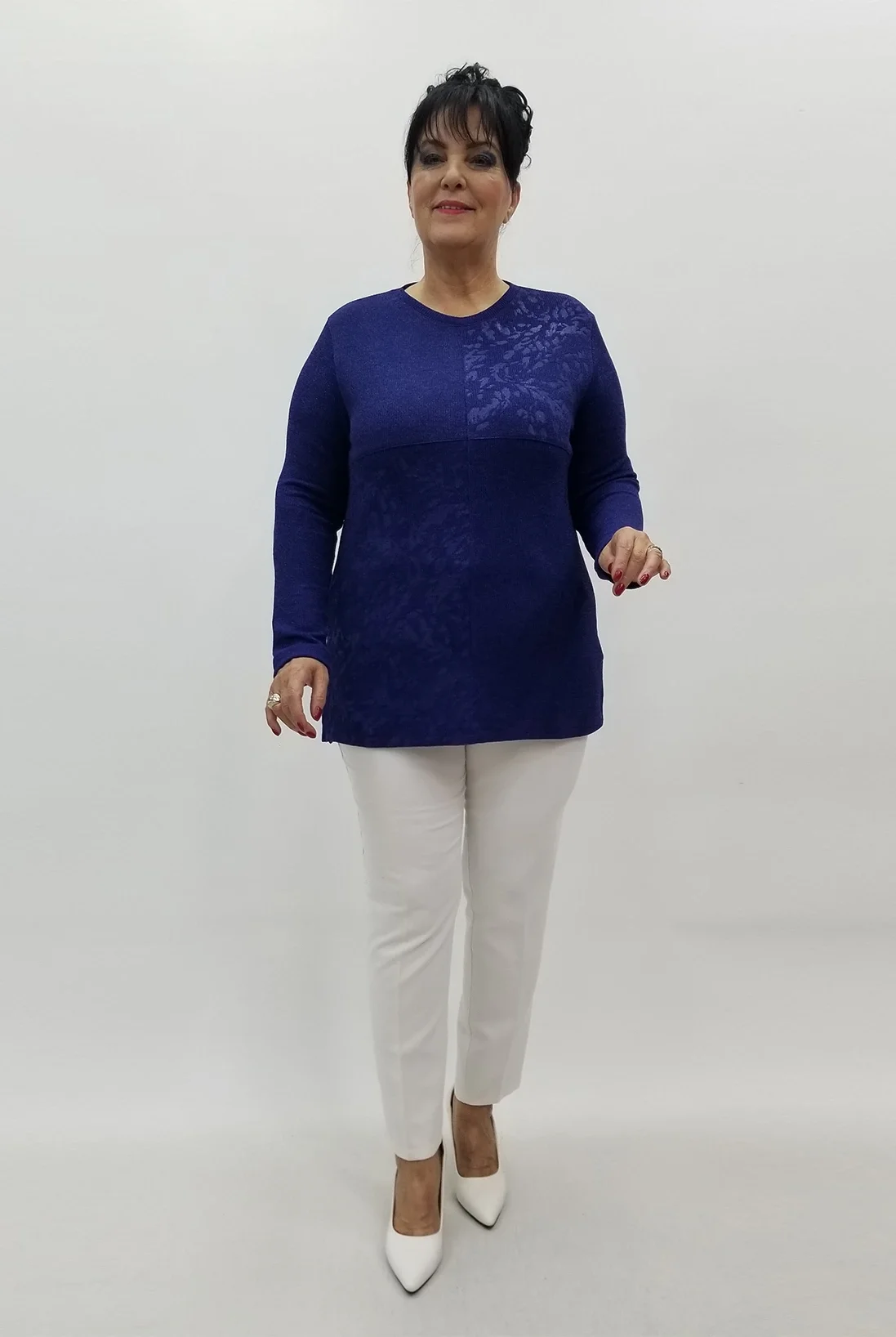 Miraggio Büyük Beden Bluz 4171 LACİVERT