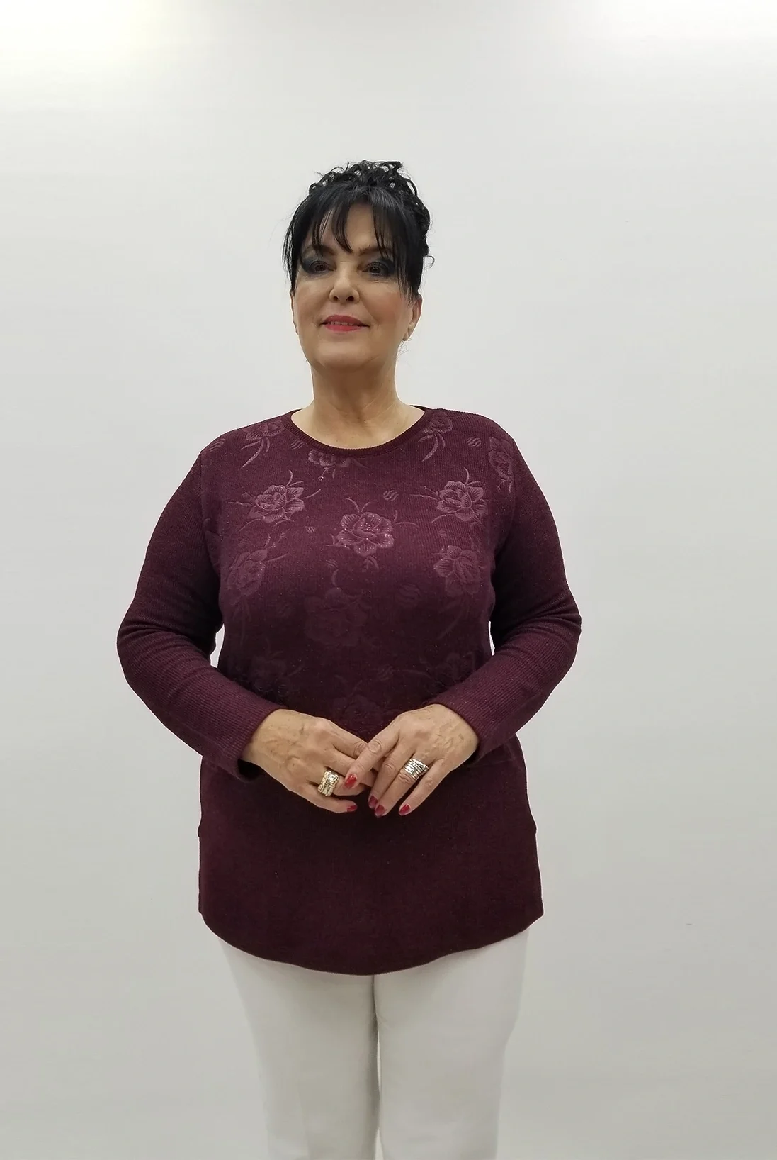 Miraggio Büyük Beden Bluz 4176 BORDO