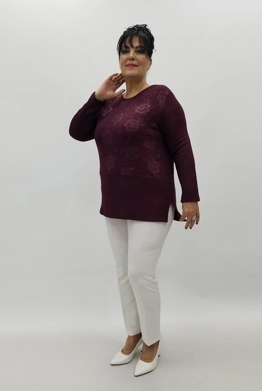 Miraggio Büyük Beden Bluz 4176 BORDO