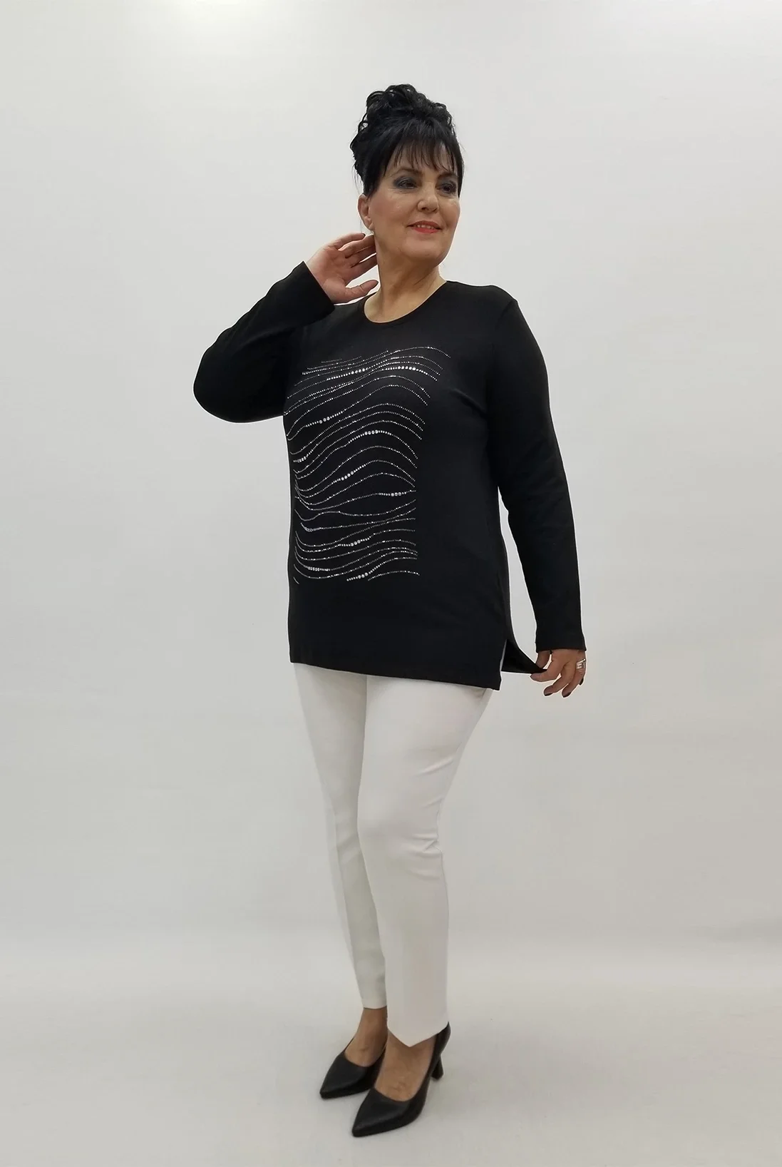 Miraggio Büyük Beden Bluz 4182 SİYAH