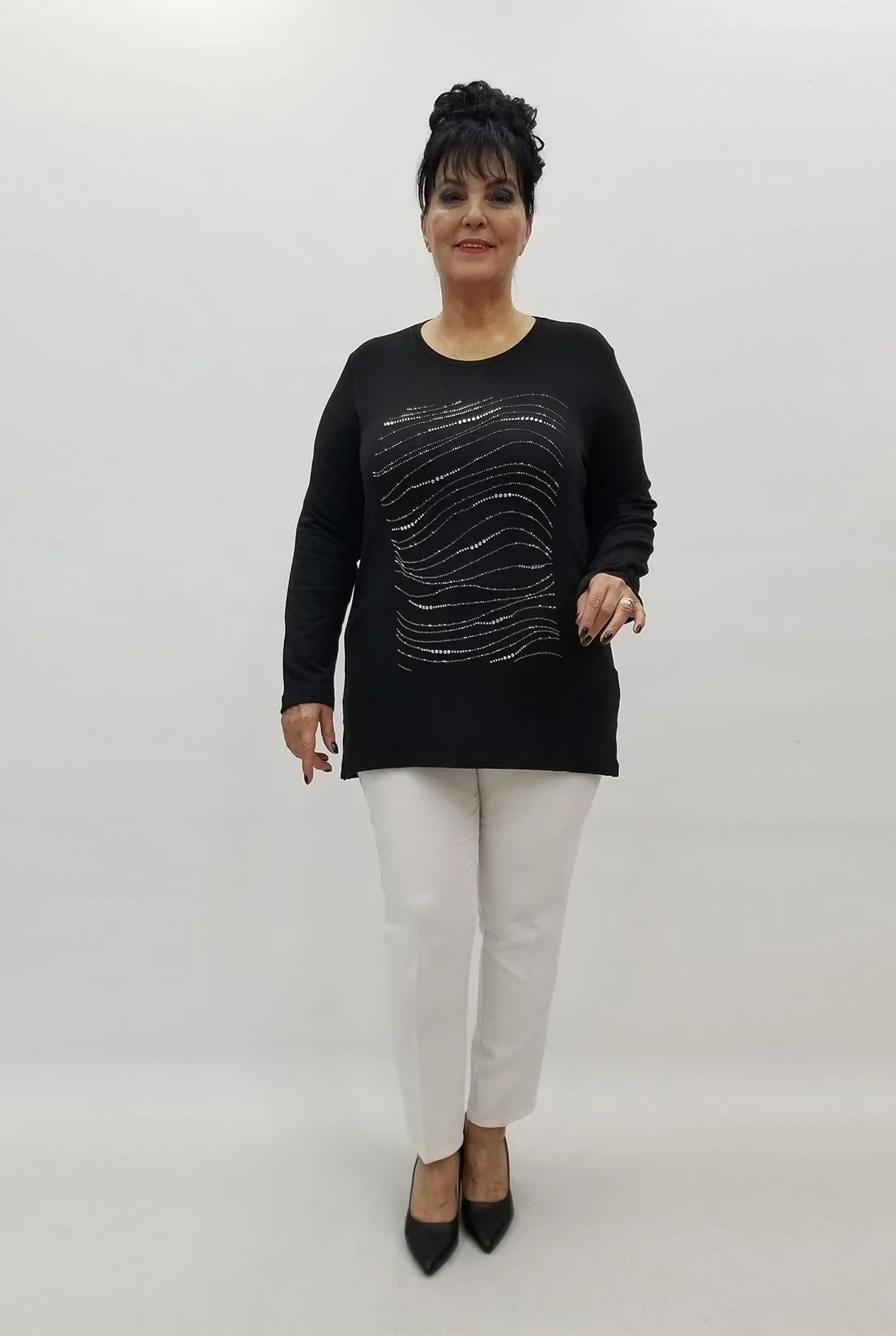 Miraggio Büyük Beden Bluz 4182 SİYAH