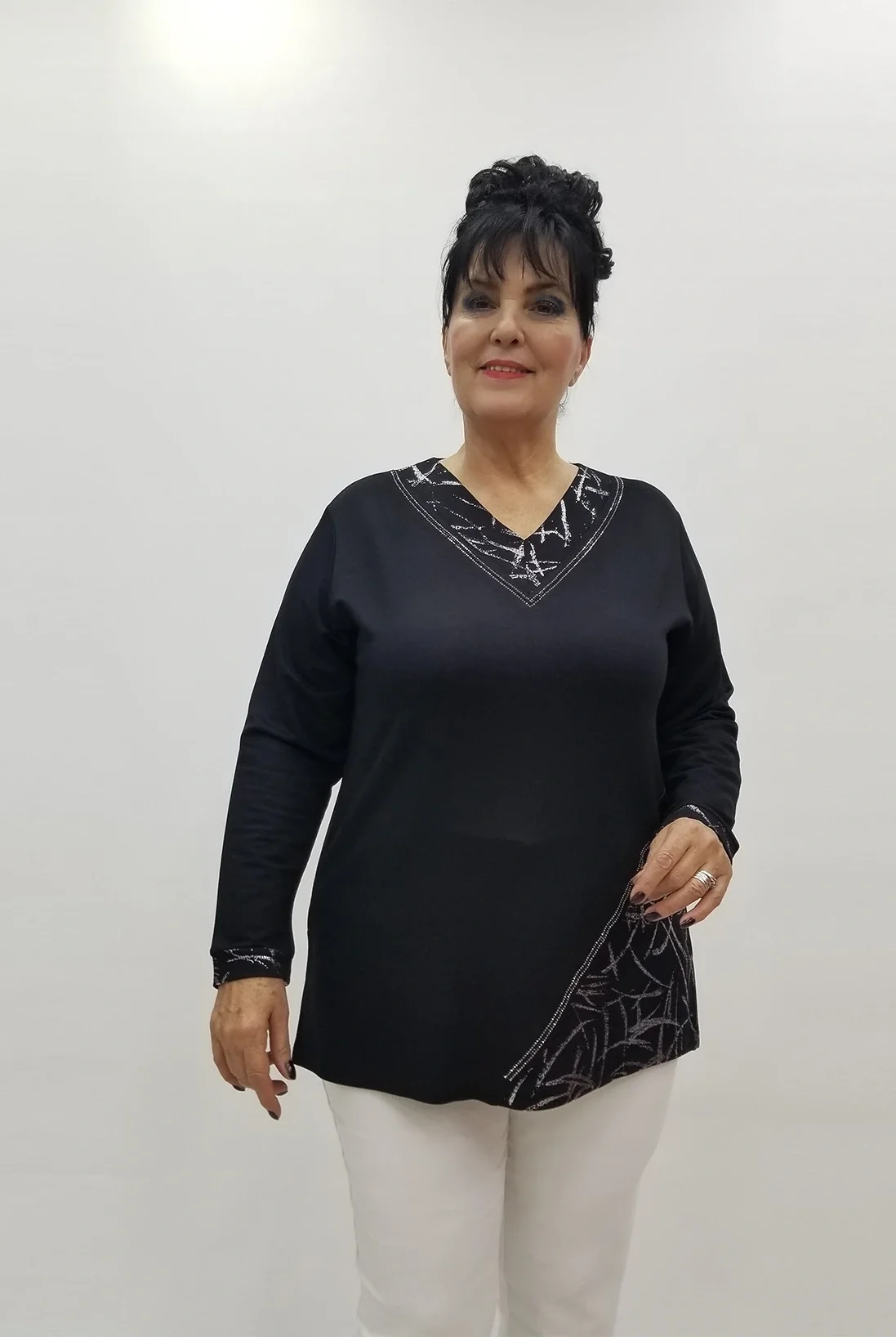 Miraggio Büyük Beden Bluz 4184 SİYAH