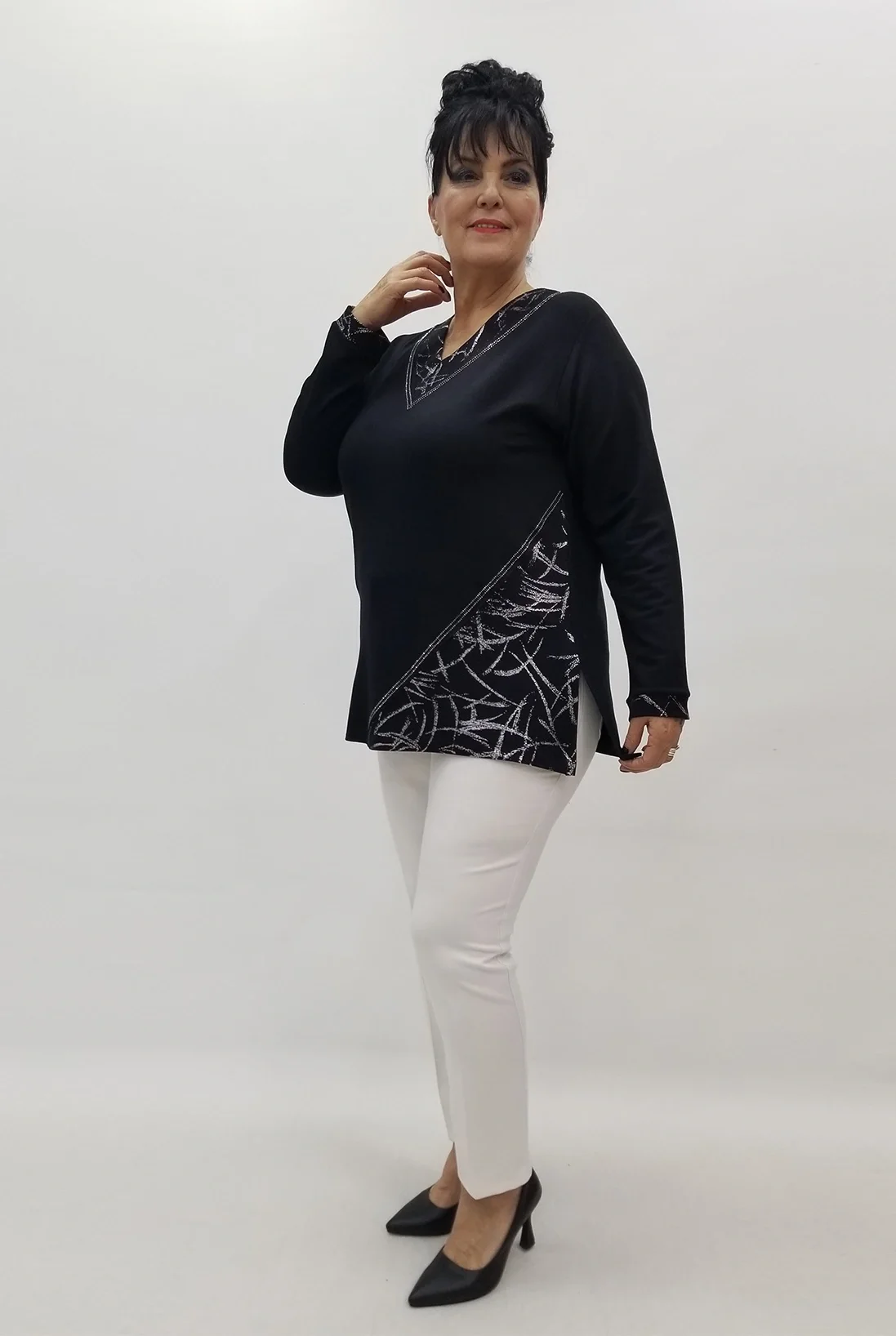 Miraggio Büyük Beden Bluz 4184 SİYAH