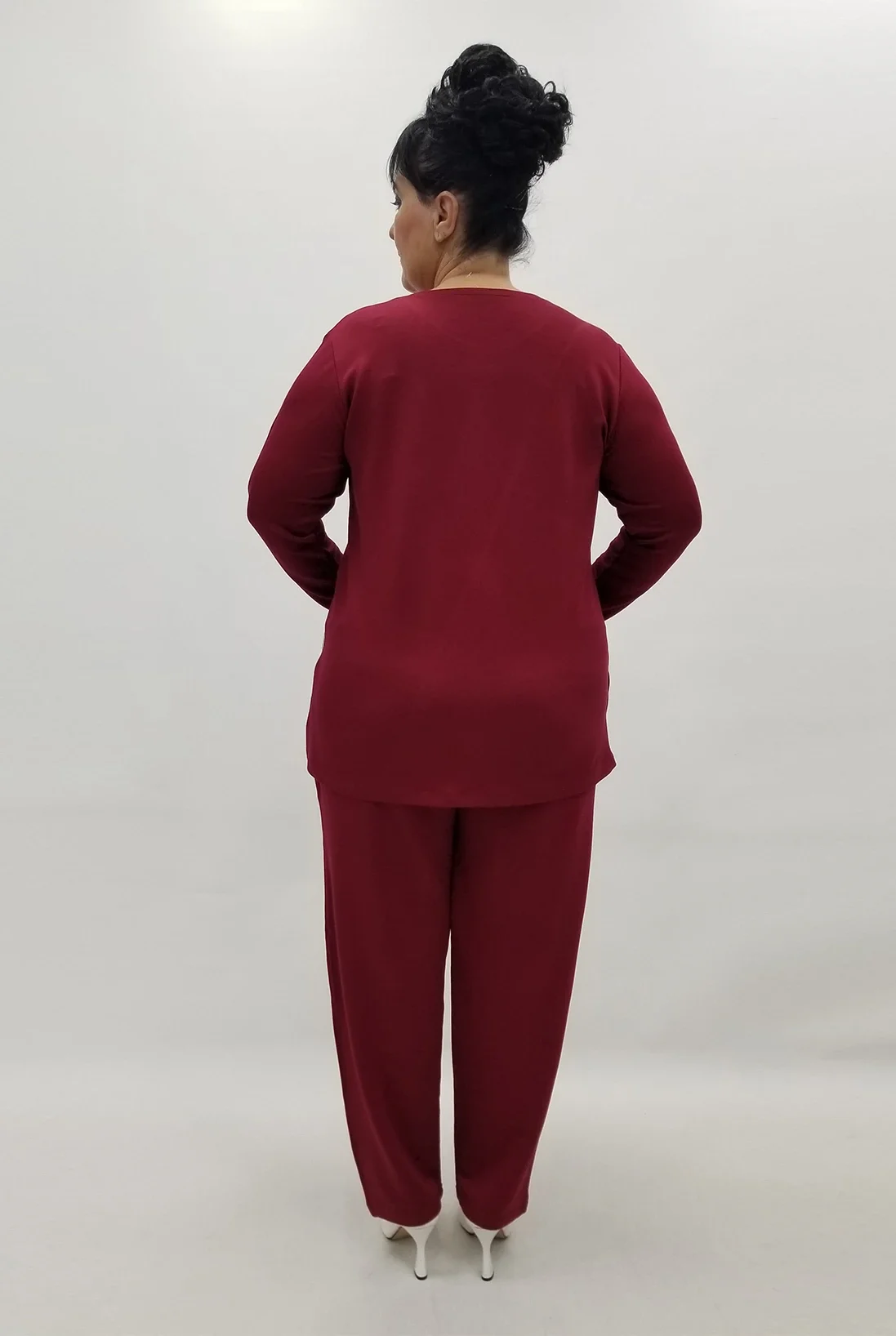 Miraggio Büyük Beden Bluz 4186 BORDO