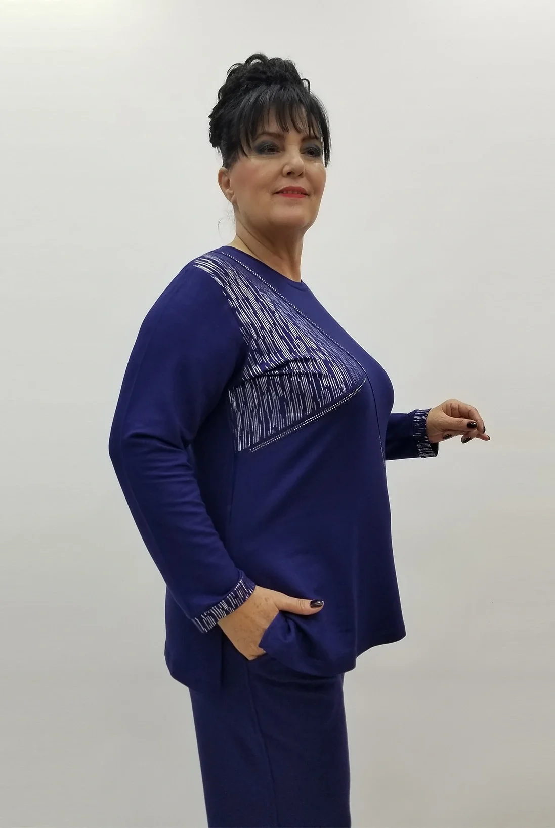 Miraggio Büyük Beden Bluz 4186 LACİVERT