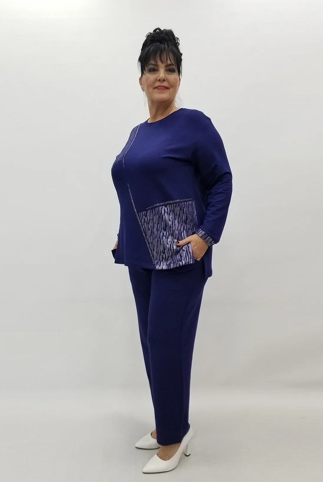 Miraggio Büyük Beden Bluz 4186 LACİVERT