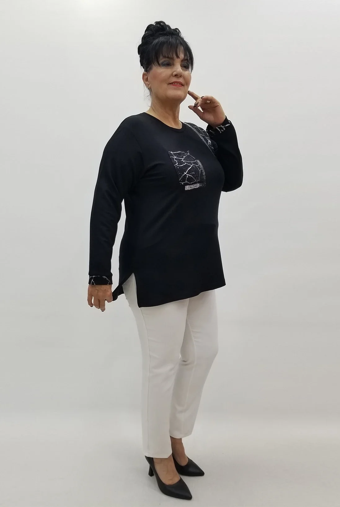 Miraggio Büyük Beden Bluz 4187 SİYAH