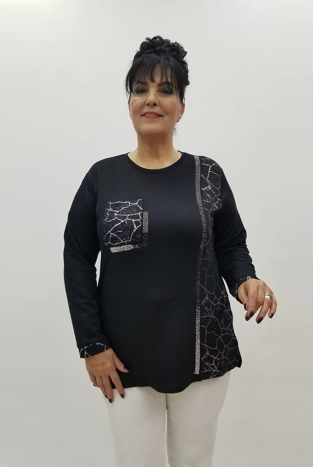 Miraggio Büyük Beden Bluz 4187 SİYAH