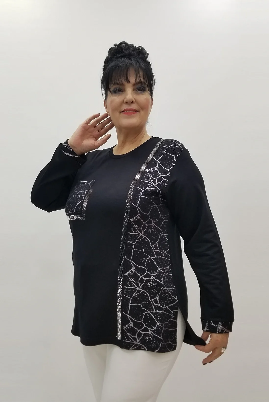 Miraggio Büyük Beden Bluz 4187 SİYAH