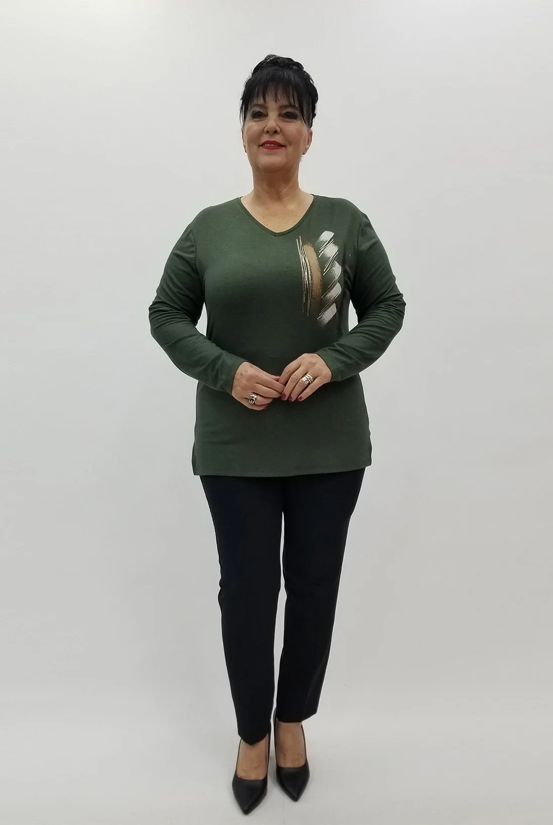 Miraggio Büyük Beden Bluz 4220 HAKİ