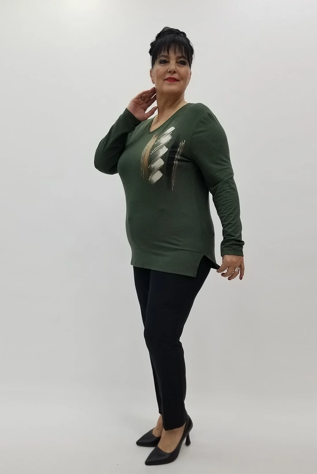 Miraggio Büyük Beden Bluz 4220 HAKİ