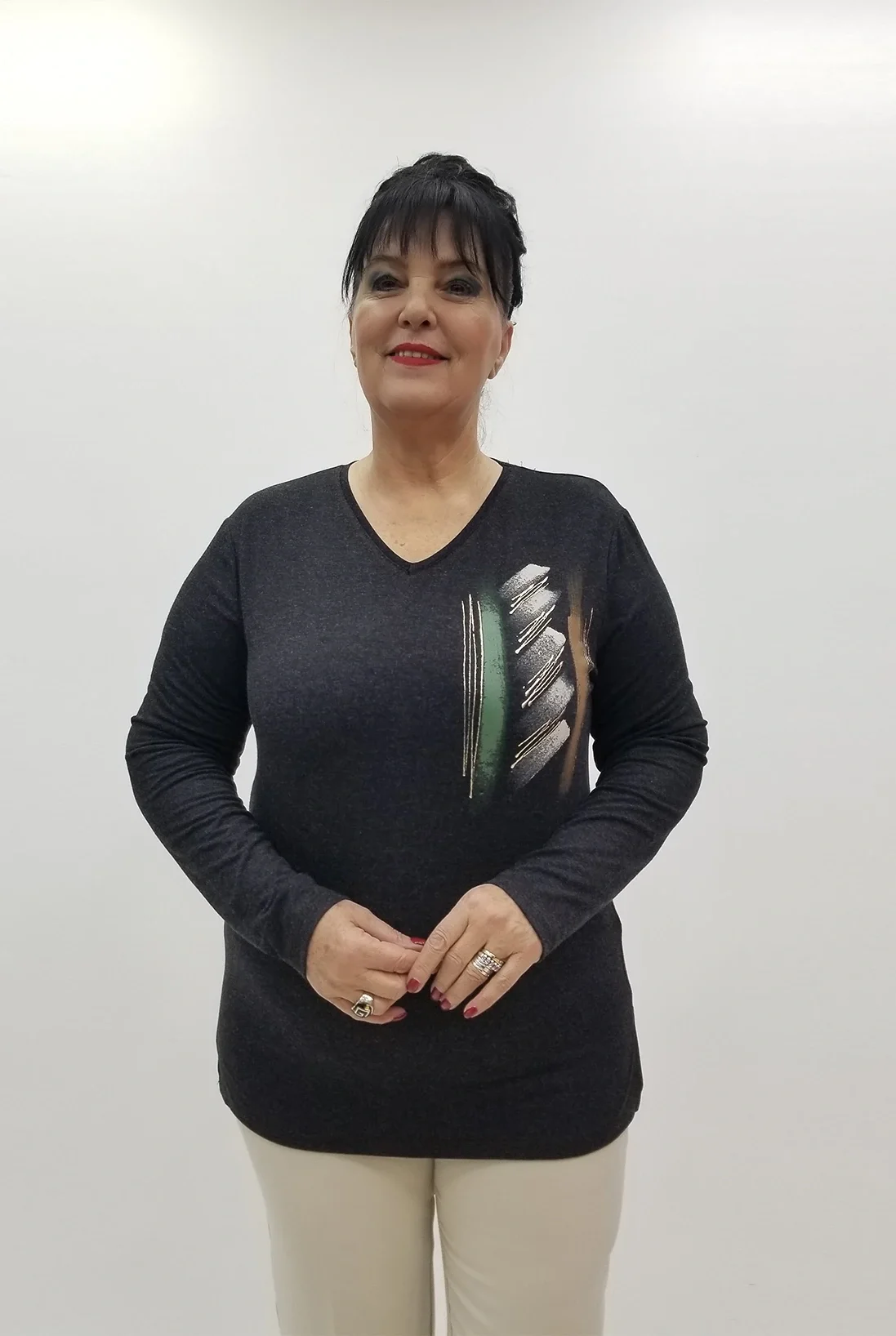 Miraggio Büyük Beden Bluz 4220 SİYAH