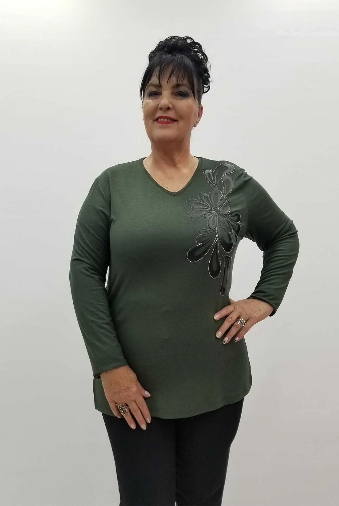 Miraggio Büyük Beden Bluz 4225 HAKİ