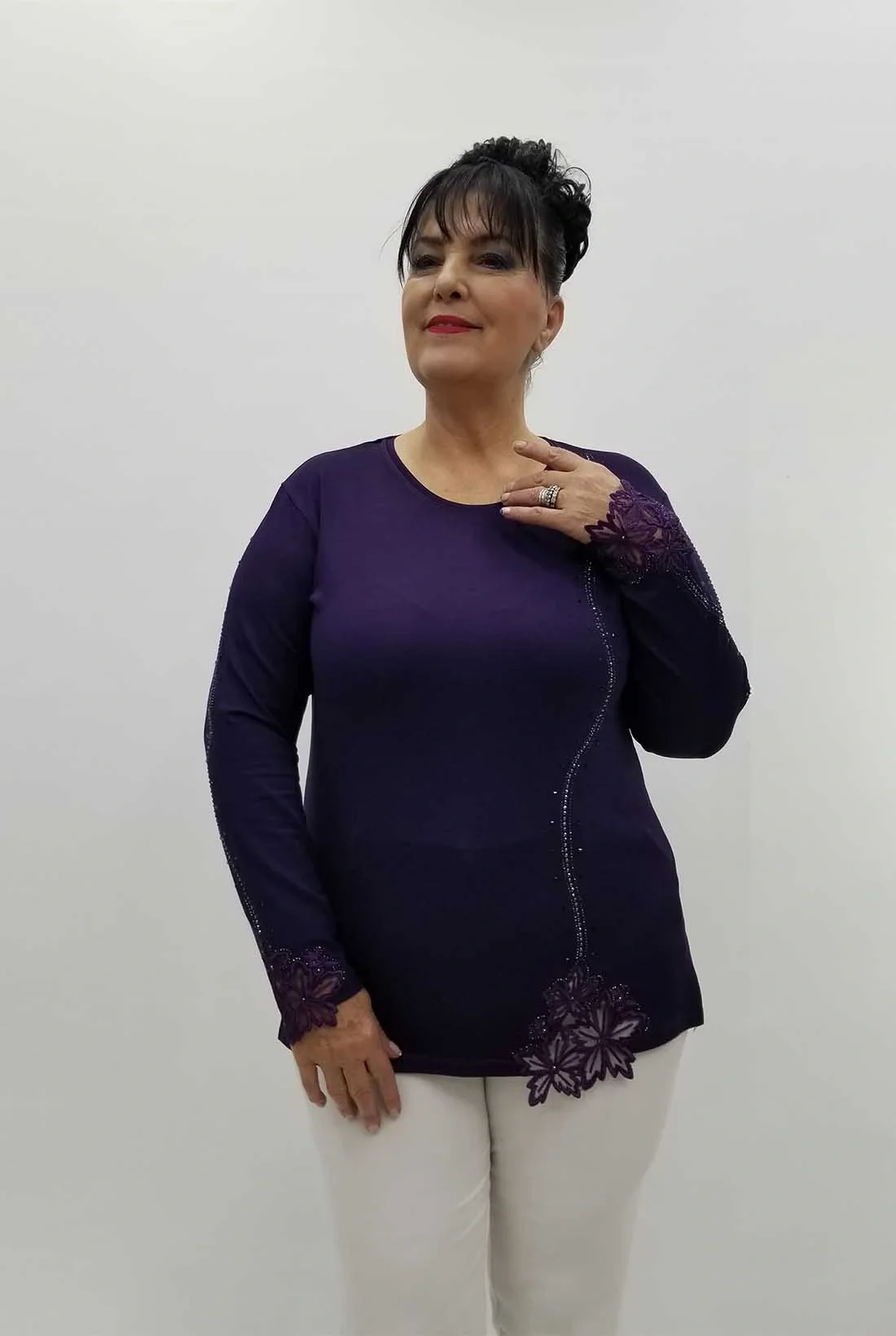 Miraggio Büyük Beden Bluz 4232 MOR