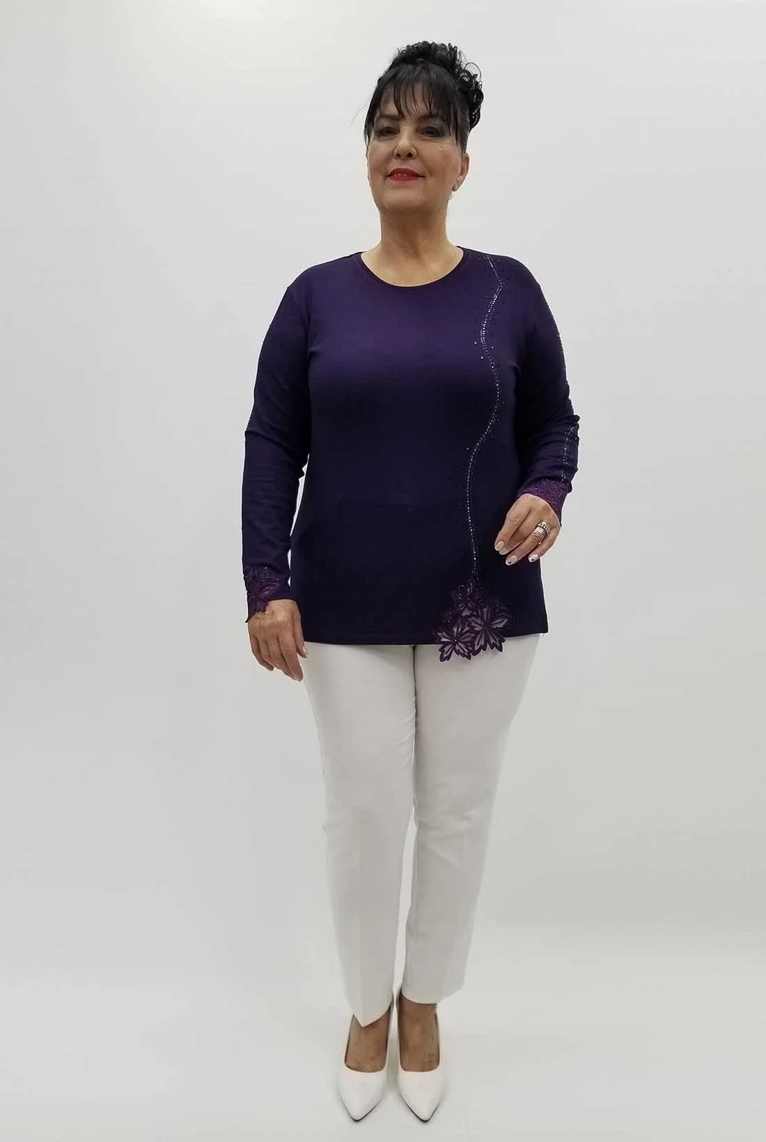 Miraggio Büyük Beden Bluz 4232 MOR