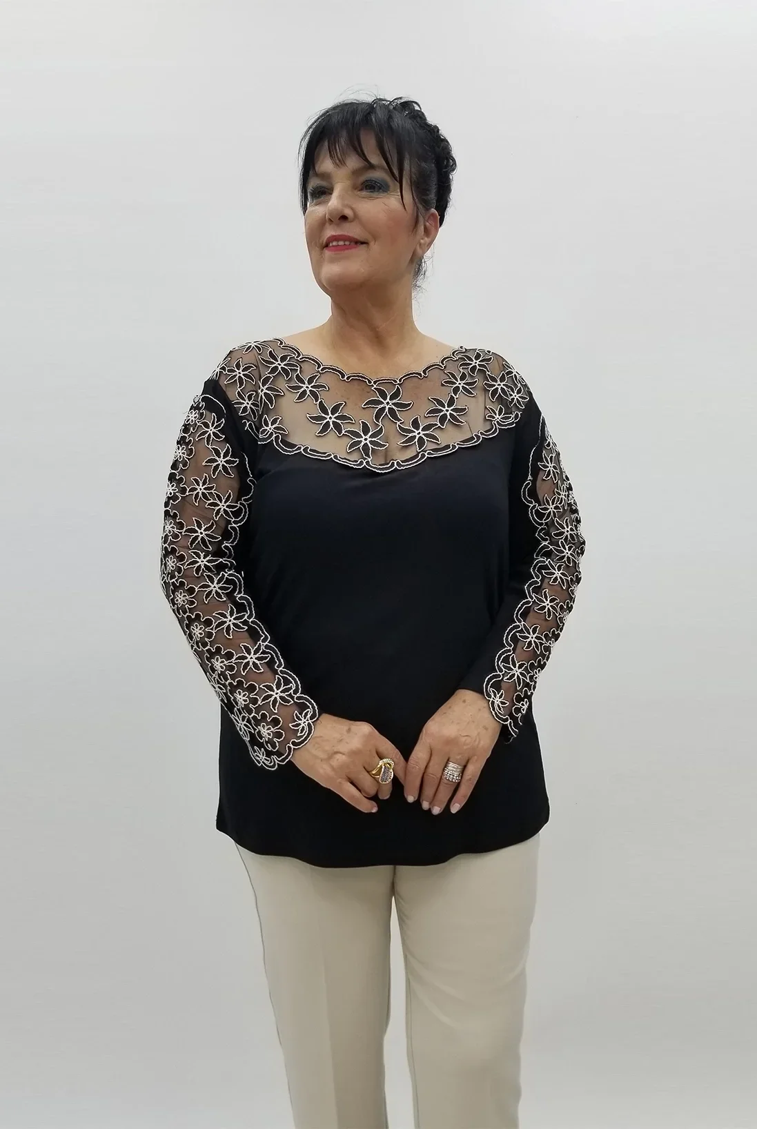 Miraggio Büyük Beden Bluz 4239 SİYAH