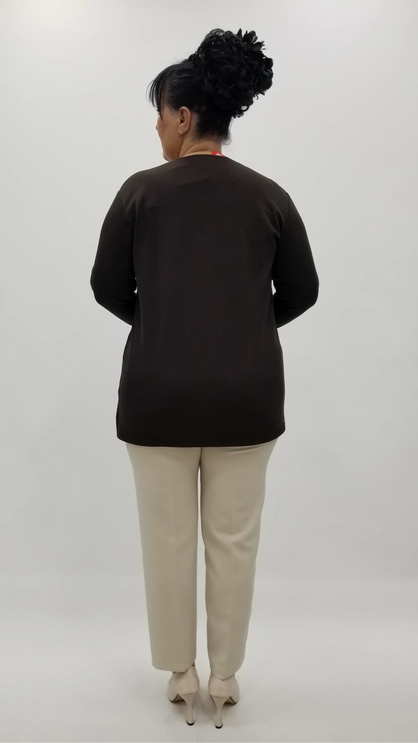 Miraggio Büyük Beden Bluz 4255 KAHVE