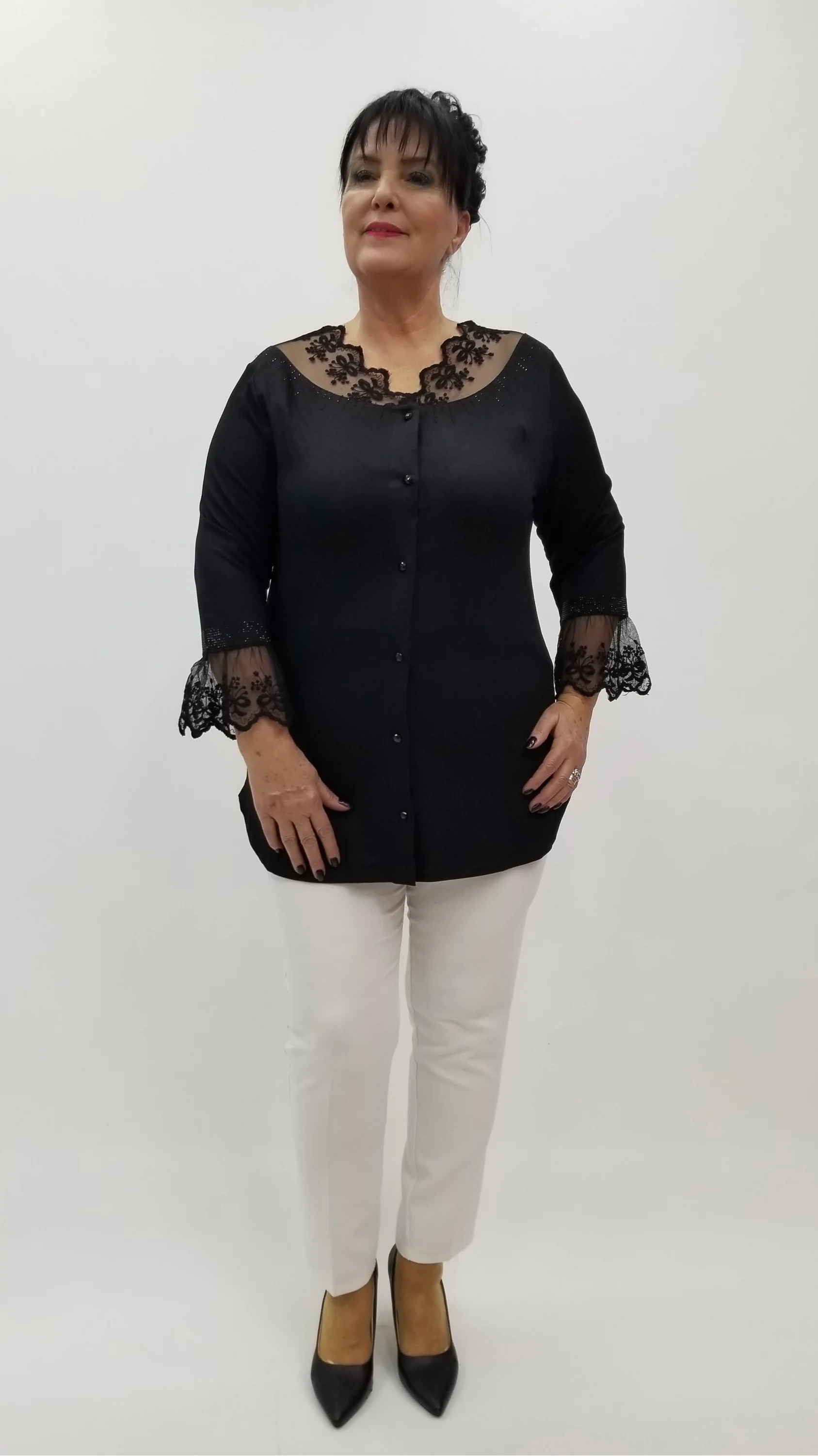 Miraggio Büyük Beden Bluz 4268 SİYAH