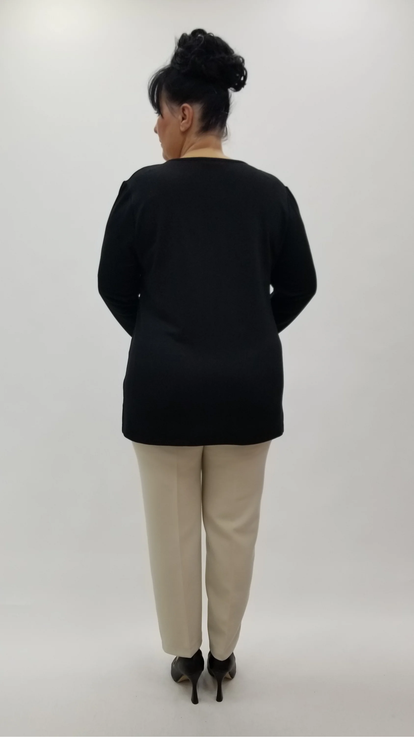 Miraggio Büyük Beden Bluz 4270 SİYAH/KREM