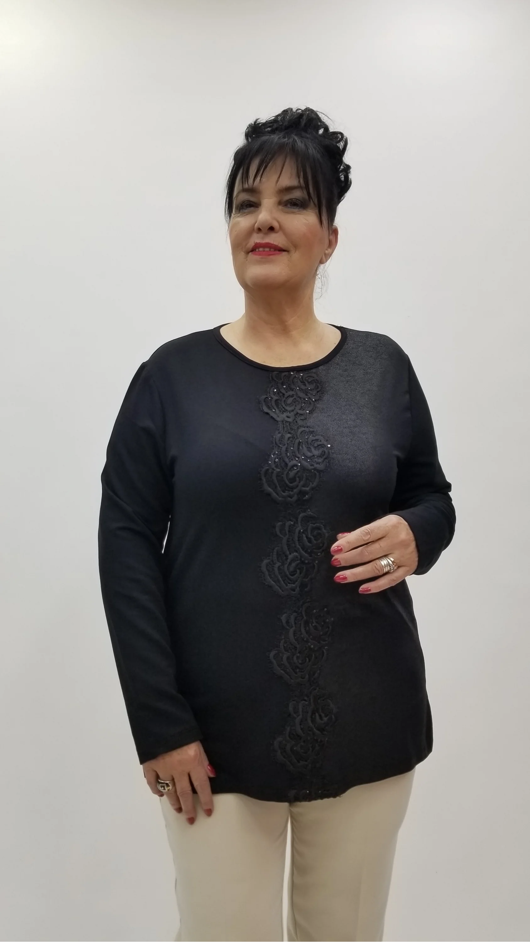 Miraggio Büyük Beden Bluz 4277 SİYAH