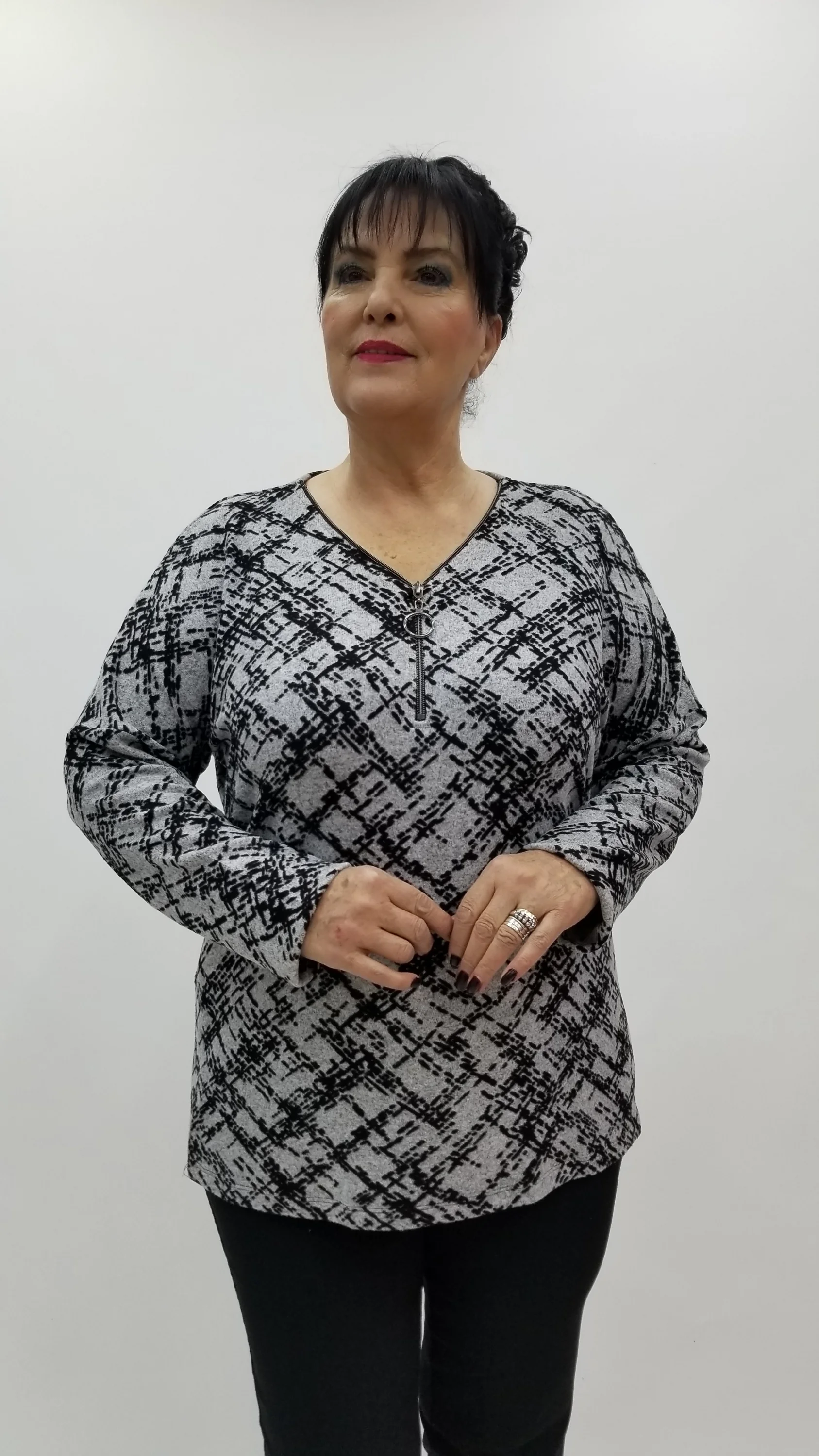 Miraggio Büyük Beden Bluz 4281 GRİ