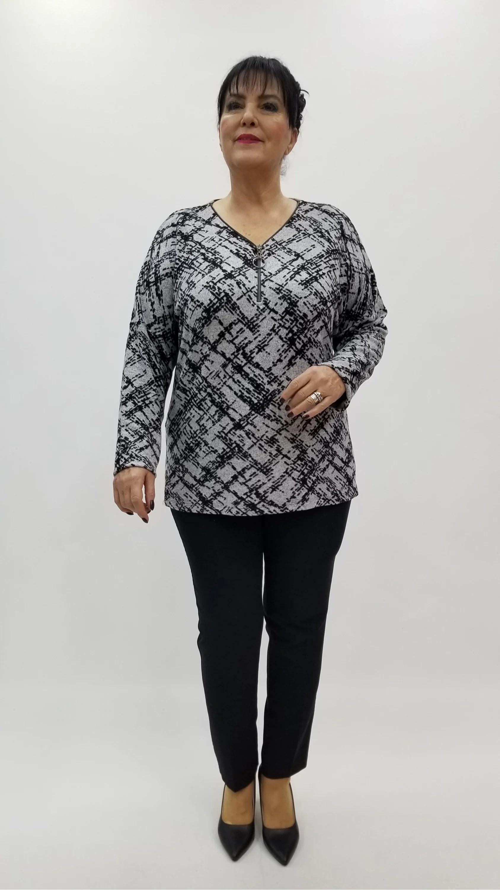 Miraggio Büyük Beden Bluz 4281 GRİ